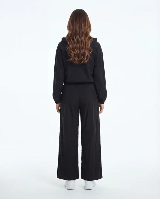 Cropped jacket &  wide-leg trousers
