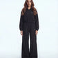 Cropped jacket &  wide-leg trousers