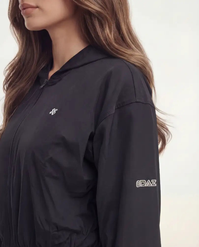 Cropped jacket &  wide-leg trousers