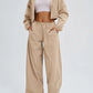 Cropped jacket &  wide-leg trousers