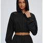 Cropped jacket &  wide-leg trousers