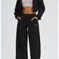 Cropped jacket &  wide-leg trousers