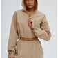 Cropped jacket &  wide-leg trousers